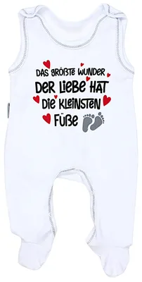 Produktbild von TupTam Unisex Baby Strampler mit Spruch I love Mum and Dad, Farbe: Das größte Wunder der Liebe / Weiß, Größe: 50