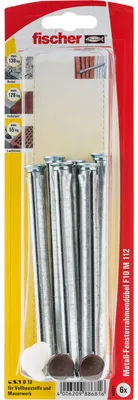 Zdjęcie produktu dla Zaślepki do ram okiennych Fischer F 10 M 112 K 88681 6x białe + 6x brązowe