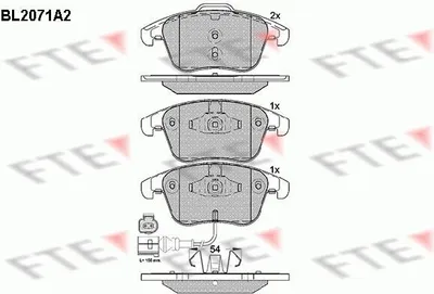 Produktbild von FTE Bremsbeläge Satz Vorne Bremsklötze für VW Passat Variant (3G5, CB5) 9010655
