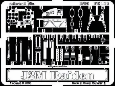 Produktbild von Eduard Accessories J2M Raiden  7242117