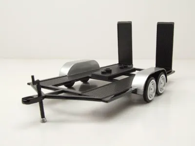 Produktbild von Autotransporter - Schwarz/Silber 1:24