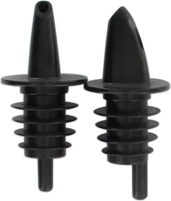 Flaschenausgießer 7 cm, 2 Stück, LDPE, schwarz