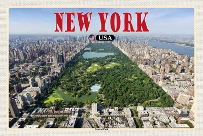 Produktbild von vianmo Holzschild 20x30 cm New York USA Central Park Bildmotiv Reisemotiv Amerika