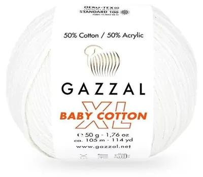 Obrázek produktu pro Gazzal Baby Bavlna XL Ecru: Vysoce kvalitní, měkká dětská příze, intenzivní barvy