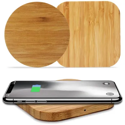 Produktbild von Für QI Ladegerät Wireless Charger für Nothing Phone 2 / 1 Bambus Ladestation 15W