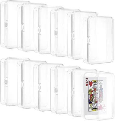Image de Boîtes en carton transparentes, 10,5 cm x 10,5 cm, rectangulaires, idéales pour les fournitures créatives et les mini-cartes