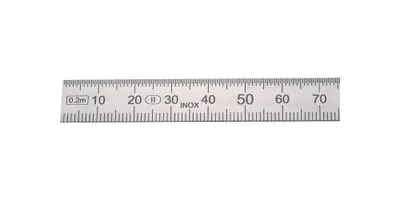 Image de Règle en acier L.2000mm acier inoxydable flexible graduation B=mm/1/2mm H.PREISSER