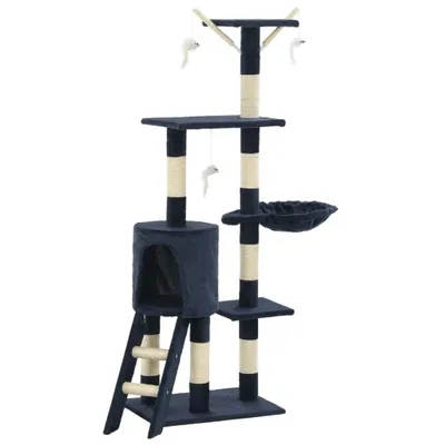 Obrázek produktu pro vidaXL Strom pro kočky se sisalovými sloupky 138 cm tmavě modrý