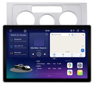 Image de 2K Écran Autoradio Android 128GB pour VW Touran 1T1/1T2 (2003-2010) avec CarPlay, Android Auto, navigation GPS, 4G LTE, Bluetooth, DAB+, caméra de recul etau volant