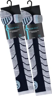 Produktbild von Ski und Snowboard Socken mit Spezialpolsterung, 2 Paar  - 35 - 38 - Marine