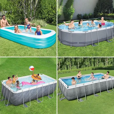 Obrázok produktu pre Obdĺžnikový kryt na bazén 305 x 205 cm odolný proti roztrhnutiu pre bazén 300-200 cm so šnúrkou čierny