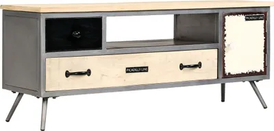Produktbild von TV-Schrank Massivholz Mango und Stahl 120x30x45 cm