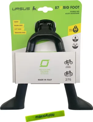 Immagine prodotto di Doppio cavalletto per biciclette Ursus "Big Foot" per 26 pollici - Nero incl. nastro riflettente maxxi4you