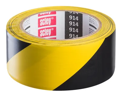 Produktbild von Scley gelb-schwarzes Warnklebeband 48 mm x 33 m