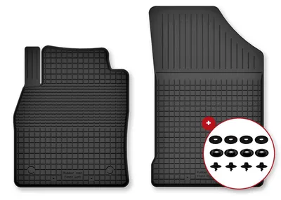 Image de Tapis avant en caoutchouc pour Kia Sportage V Hybrid 2021- (SUV) – 2 pièces, noirs, semi-universel, adapté