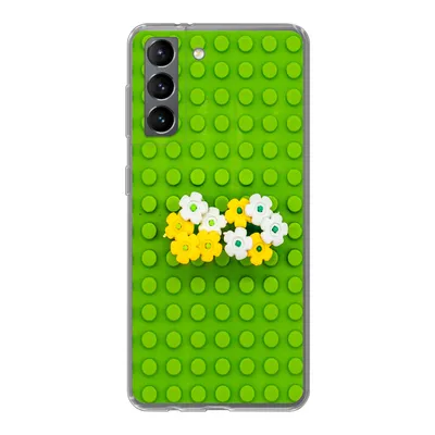 Produktbild von MuchoWow® Handyhülle Schutzhülle Hülle für Samsung Galaxy S21 Unterlage mit Blumen Silikon Softcase Handy Hülle - Softcase