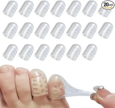 Produktbild von Silikonische Fußschutzstifte (20 Stück), atmungsaktive Fußschutzstifte, Fußschutzstifte für Männer und Frauen, transparente Fußschutzstifte für kleine Zehen