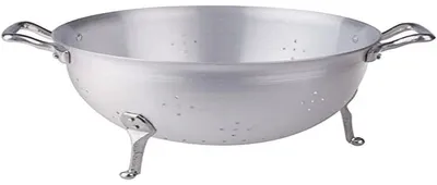 Seiher mit 3 Füßen, Aluminium, 26 cm, 2 Edelstahlgriffe, silber