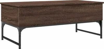 Produktbild von vidaXL Couchtisch Braun Eichen-Optik 100x50x40 cm Holzwerkstoff Metall