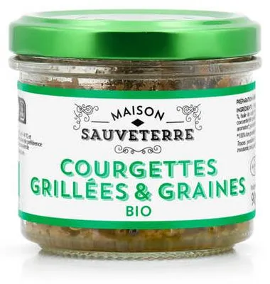 Produktbild von Gegrillte Zucchini und -Samen für einen 100% pflanzlichen Brotaufstrich - 90-g-Glas