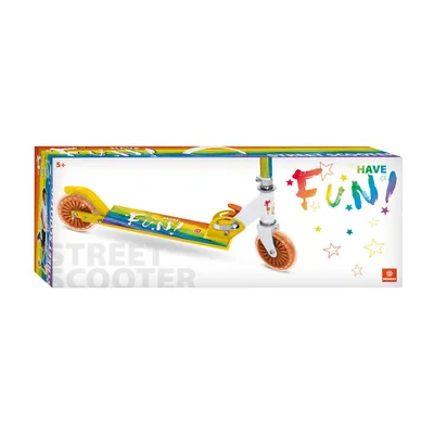 Produktbild von Mondo Kinderroller Regenbogen mit verstellbarem Lenker und Klappsystem