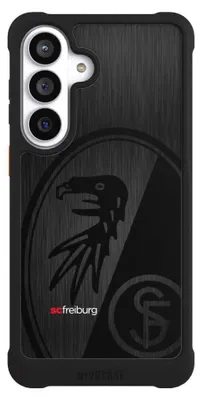 Produktbild von NIVOCASE Hülle für Samsung Galaxy S26+  Stoßfeste Handyhülle NIVOmax Case Schwarz Metallic Look Offizielles Lizenzprodukt SC Freiburg