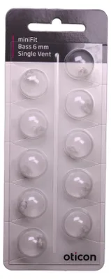 Produktbild von Bernafon/ Oticon MiniFit Single Vent Bass 6mm Schirmchen