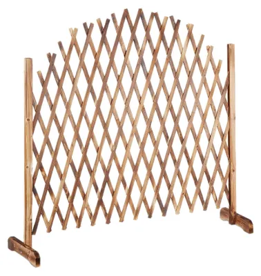Produktbild von Relaxdays Rankgitter Holz, ausziehbar bis 200cm, Rankhilfe Kletterpflanzen, freistehend, Garten, Balkon, Terrasse, natur