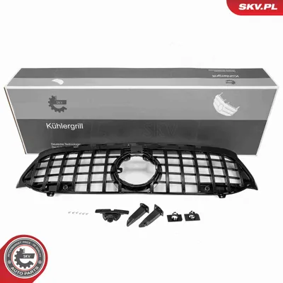Obrázok produktu pre ESEN SKV 66SKV508 Mriežka chladiča, predná mriežka, vhodná pre MERCEDES-BENZ trieda A (W177), lesklá čierna