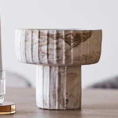 Productafbeelding van Vaas uit de House Collection, hoogte 18,5 cm, kleur: beige (Jorun)