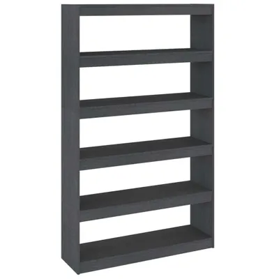 Produktbild von vidaXL Bücherregal/Raumteiler Grau 100x30x167,5 cm Massivholz Kiefer