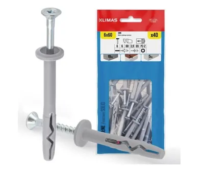 Produktbild von Klimas Schlagdübel mit Kragen 6x60 - 40 Stk.