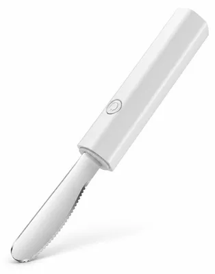 Produktbild von Buttermesser elektrisch, beheizter Butterstreicher für weiche und harte Butter, schnelles Erwärmen, weiß