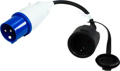 Produktbild von CEE Adapter 230 V/16 A Stromadapter CEE Stecker auf Schuko Steckdose IP44