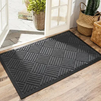 Productafbeelding van Deurmat voor Binnen en Buiten - Antislip Vuilvanger 45 x 75 cm Donkergrijs