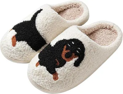 Productafbeelding van Warme pluche huispantoffels - kerstpantoffels - antislip zolen - ideaal voor thuis