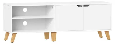 Obrázok produktu pre Tv Skrinka Pre Televízory Do 65 Palcov, Šírka 140 Cm Tv Skrinka S 2 Dvierkami, Nastaviteľné Police, Tv Stolík, Do Obývačky, J