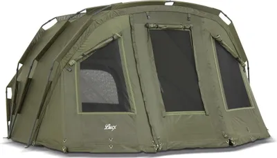Produktbild von Lucx Tiger Bivvy Angelzelt für 1–3 Mann – wasserdichtes Karpfenzelt mit Überwurf (Winterskin) & herausnehmbarer Bodenplane, 10.000 mm Wassersäule