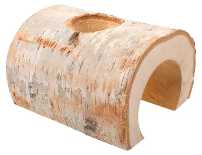 Produktbild von Hamsterversteck aus Birkenholz 15 cm Tunnelspielzeug für Käfige und Kleintierhöhlen für Hamster, Rennmäuse und Mäuse, natürliches Kauspielzeug und Rückzugsort