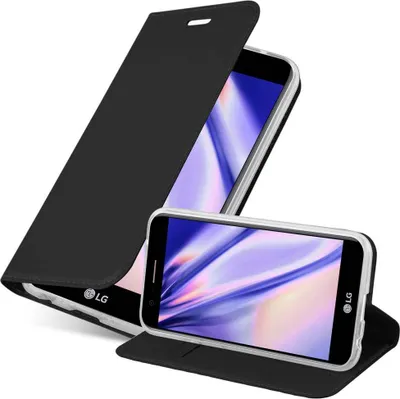 Produktbild von Cadorabo Handyhülle für LG K10 2017 Schutz Hülle in Schwarz Cover Etui Book Case Booklet