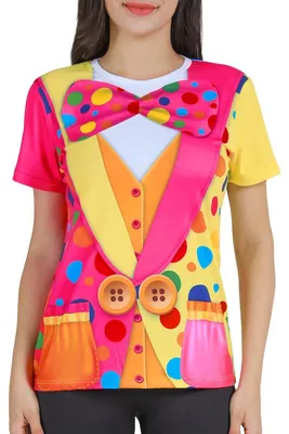 Productafbeelding van Solidchoice - Clown Kostuum T-Shirt voor Dames