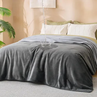 Produktbild von Hundedecke wasserdicht 218x274 cm Fleece/Flanell Dunkelgrau