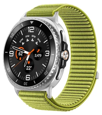 Obrázek produktu pro Pro Samsung Galaxy Watch 8 / 8 Classic Nylon Velcro Metal Interface Strap Green