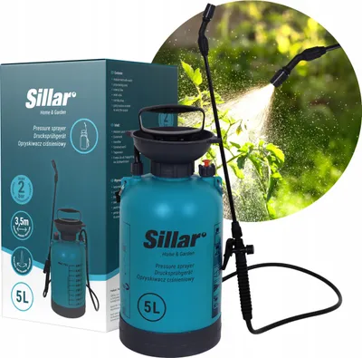 Produktbild von Sillar 5L Drucksprüher mit verstellbarer Lanze & Sicherheitsventil – Universell für Garten, Haushalt und Pflanzenpflege