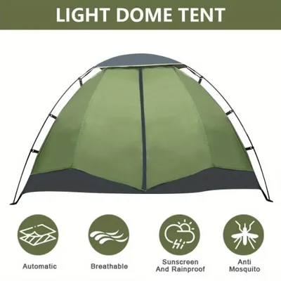 Immagine prodotto di Tenda da campeggio - Tenda a cupola per 2 persone - Impermeabile - Tessuto Oxford - Leggera - Portatile - Con borsa per il trasporto