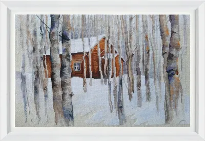 Produktbild von RTO Kreuzstich Stickpackung "Winterinsel", Zählmuster, 36x23,5cm