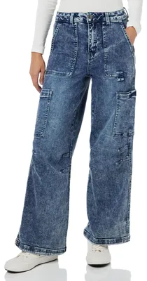 Productafbeelding van Kaffe Damen Jeans, regular pasvorm, wijde pijpen, hoge taille, cargozakken