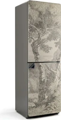 Produktbild von Archaische Baumskizze – Magnetische Kühlschrank Abdeckung – Dekorfolie magnetisch Küche – Kühlschrank Magnet Deko – selbstklebende Magnettafel – Magnetfolie für Kühlschranktür – 60x190 cm