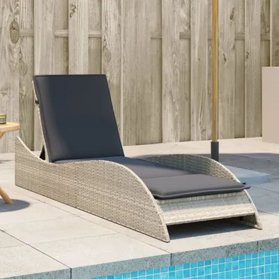 Zdjęcie produktu dla VidaXL 368283, Lounge, Obite siedzisko, Technorattan, Stal, Szary, 110 kg, 550 mm