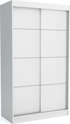 Produktbild von Moderner Schiebetürenschrank BOB 100 cm (WEISS)